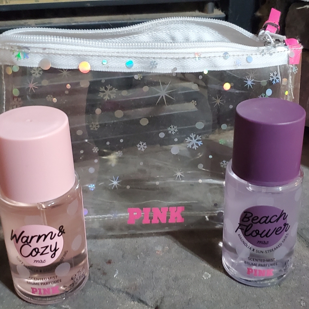 VS Pink sprays and bag